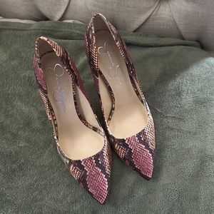 🍂Jessica Simpson snake skin heels